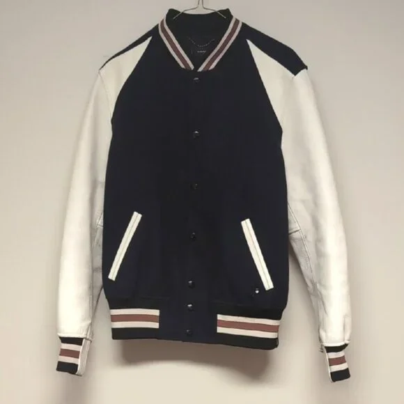 Coach Classic Navy and White Bomber Jacket - Picture 1 of 11